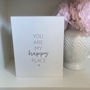 Disney Happy Place Sign Home Decor
